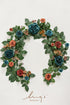 5FT Ling's Moment Teal Blue Artificial Flower Garland Burnt Orange Rose Eucalyptus Leaves Floral Garland Arch Flowers