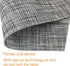 Wedge Placemats Set of 4 Vinyl for Round Tables, Non-Slip Heat-Resistant Easy to Clean Washable Dinner Mats (Gray)