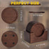 Set 6 Wood Coasters with Holder, GOH DODD of Walnut Wooden Coaster Tabletop Protection for Drinks Coffee Table Home