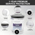 2 Pack NC700 NC701 Accessory,16oz Creami Swirl Pints and Lids for Ninja Series Creami Pint with Ice Cream Makers