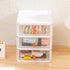 Gagee 3 Drawer Mini Desktop Unit, Clear/White Plastic Dressers for Arts and Crafts, Small Tools, Sewing Accessories