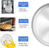 P&P CHEF Pizza Pan Bakeware, Stainless Steel Pizza Tray for Baking, Healthy & Reusable, 10 Inch & Silver