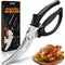 Poultry Shears, Kitchen Shears Heavy Duty for Food With Anti-Slip Handle &