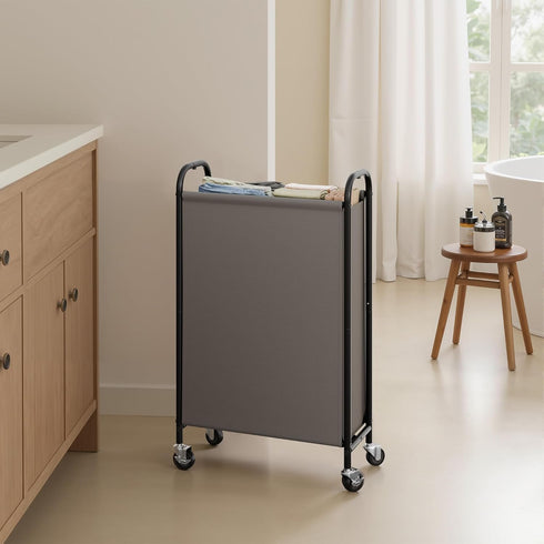 80L GRANNY SAYS Slim Laundry Hamper with Silent Brake Wheels, Sturdy Metal Frame & Handle, Rolling Laundry Basket