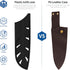 XYJ 2pcs Safety Knife Covers, Universal Knife Sheath, Black Kitchen Knife Cover Sleeve for 7'' Santoku Knife