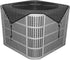 Air Conditioner Cover 28" X 28" for All Seasons, Includes Bungee Cords, Solid Black AC Compressor Condenser Top Cover