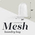 Mesh XL Laundry Bags - Pack of 2, Large 24" x 36", Durable with Secure Drawstring Closure (White)
