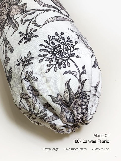 Moanlor Art Plastic Bag Holder Hand Drawn Style Grocery Bag Holder Organizer Flowers Birds Pattern Shopping Trash Bag