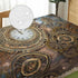 Beabes Clock Gears Tablecloth, Rusty Steampunk Design for Rectangle Tables, 52"X70" Indoor Outdoor Cover