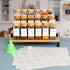 Homerove 36 Pack 4 oz 319 Glass Spice Jars with Bamboo Lids, Empty Square Spice Containers with BlankPrinted Spice