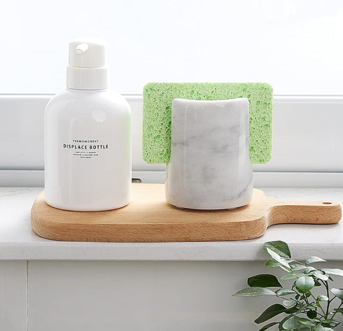 counter Marble Sponge Holder Sink Sponge Caddy for kichen Drying Rack for Sink Organizer Modern Stone Kitchen Sink