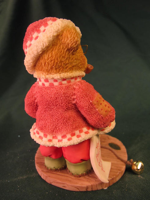 Cherished Teddies Wendall Santa Claus Figurine, Red