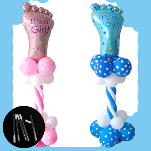 SING F LTD 5Pcs Plastic Sticks - Clear Pole for Balloon Column Arch Base Stand Builder Kits