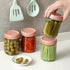 6-pack 16oz NETANY Glass jars with Airtight Lids, Overnight Oats Containers with Lids, Wide mouth Mason Salad jars