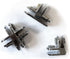 Glass Cube Connectors for 3/16" Thick Glass, 2 Way Glass Cubby Display Joiner, Chrome, 10 Pack