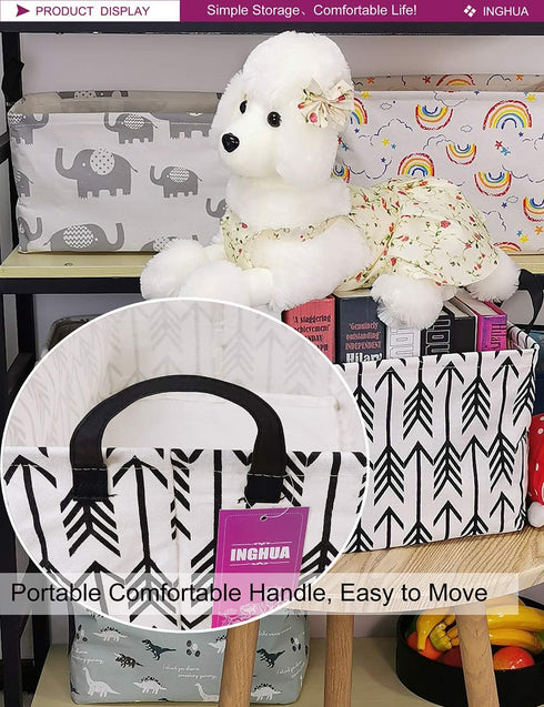 Rectangular Storage Basket Fabric Organizer Bin for Toys, Books, Clothes, Gifts, Perfect for Home, Office, Nursery