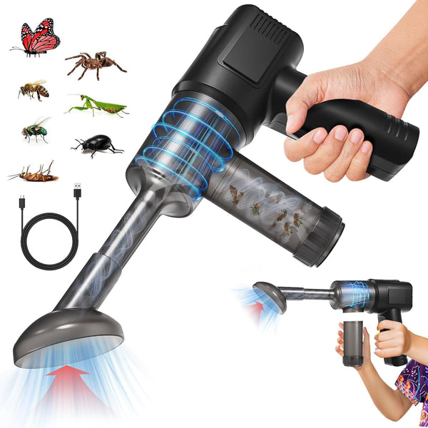 Cordless Bug Vacuum Cleaner - Portable Handheld Insect Catcher with Strong Suction, Ideal for Home, Car & Travel