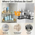 2 Pack 2 Pack Shower Corner Caddy with Hooks , Luxury Organizer with Upgraded Adhesive System for Bathroom,Kitchen
