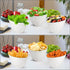 Fasmov 8 Pack Angled Melamine Serving Bowls, Large Party Snack Bowls, Salad Bowls for Weddings, Buffet, White