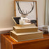 Modern Linen and Wood Decorative Faux Book Boxes Set of 3 - 13", 10", 8" - Beige