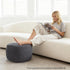 Sanmudecor Unstuffed Ottoman Pouf Cover, Foot Rest Cover, Bean Bag Chair Cover (Gray)