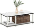2-Tier 46 Inch Furinno JUST TV Stand, No Tools Mid Entertainment Center with Open Shelf, TV Console for TV up