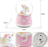 Pink Unicorn Snow Globe with Lighted Rainbow & Lullaby Music LED Musical Snow Globe with Floating Glitter, Elegant