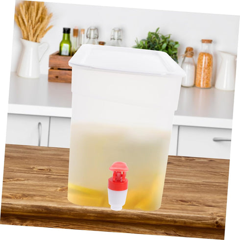 1pc Cold Water Bottle Fridge Dispenser, 3.5L Drink Pitcher for Iced Tea Juice, White