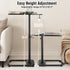 facka Adjustable TV Tray Table with Rounded Metal Corners, C-Shaped Snack Table for Couch, Sofa, Bed or Chair, Small