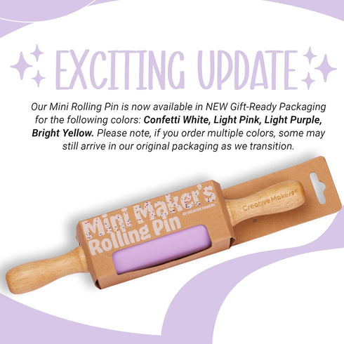 Small Rolling Pin for Kids, Non-Stick Silicone Surface with Wooden Handles for Play Dough and Baking Rolling Pin (Light