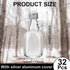 32 1.7oz Suclain Pcs Mini Glass Syrup Bottles Small Syrup Jars with Aluminum Lids and Loop Handle Clear Glass Reusable