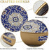 13 INCH Zosenley Round Decorative Tray, Plastic with Handles, Modern Vanity and Serving for Ottoman, Coffee Table