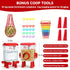 ATHCOHT Set 3.1 Gallon/26.4 4 3 Large Chicken Feeder and Waterer Pounds, Automatic Chicken Waterer with Cups & Feeder