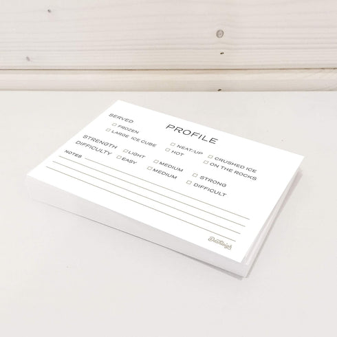 48 Cocktail Recipe Cards, 4 x 6 inches, Double-Sided for Bartenders and Mixology