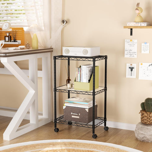 3 Pantry11.5D 17.5W 30.5H SINGAYE Small Shelves Storage Shelf Wire Shelving Unit Metal Shelf Adjustable Organizers