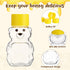 48 2 oz Patelai Pcs Plastic Honey Bear Bottle Clear Empty Honey Containers Bulk Reusable Mini Cup Jars with Lids Juice