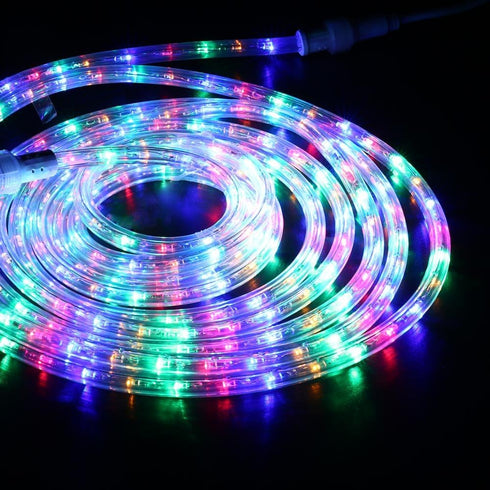 Brizled 18ft Multicolor Waterproof Rope Lights, 216 LED Christmas Lighting, 120V ETL Flexible Tube Light for Holiday