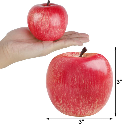 Set 12 Cllayees Fake Fruit Artificial Apples, of Decorative Fruit Lifelike Faux Apples Realistic Fruits Apple