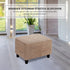 SHEKAKO Velvet Ottoman Cover, Stretch Footstools Covers, Plush Foot Stool Slipcover, Removable Footrest Stool Sofa