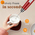 Milk Frother Handheld Rechargeable, Electric Whisk for Coffee, Detachable with 3 Stainless Whisks, No Stand, Red