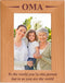 CustomGiftsNow Oma - Engraved Wood Picture Frame, To the World You're One Person but to Us You Are the World (4x6