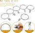 Lansian 20pcs Rustproof Matte Stainless Steel Curtain Rings with Clips, 1.5 Inch Drapery Hangers for Window
