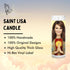 Lisa V Celebrity Glass Jar Candle - Unscented Handmade Soy Wax Votive Candle, 8 Inch for Home Decor