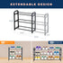 3-Tier Closet, (CSR-01) Happhom Expandable Shoe Organizer - Space Saver Shoe Shelf with Smart Design for Entryway