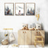 Generic 3Pcs Girls Adventure Nursery Wall Art Woodland Animals Bear & Fox Wall Decor Picture Watercolor Mountain Kids