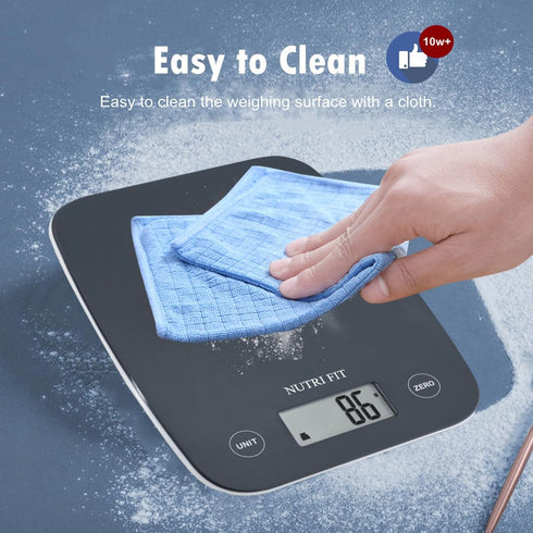 NUTRI FIT Digital Food Scale - 11lb Kitchen Scale with 0.1oz/1g Precision, LCD Display, Tare Function for Cooking