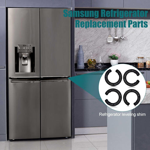 4PCS Refrigerator Door Hinge Shims, Height Adjustment Kits for Samsung 3282540 DA60-00314C PS6448337 AP5668209