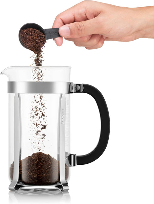 Bodum Chambord French Press Coffee Maker, 34oz, Polished Stainless Steel, High-Heat Borosilicate Glass, Made in Portugal