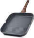 SENSARTE 11 Inch Nonstick Grill Pan for Stove Tops, Durable Square Griddle with Pour Spouts for Indoor & Outdoor