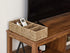 StorageWorks Small Baskets for Organizing, Handwoven Seagrass Baskets with 4 Sections, 2 Pack for Shelves, Pantry,